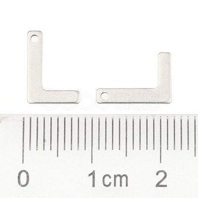 Tarnish Resistant 304 Stainless Steel Letter Charms STAS-O072-L-1