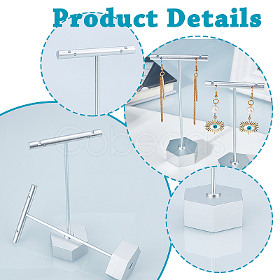 2Sets 2 Style T Shape Iron Earring Displays EDIS-PH0001-09-1