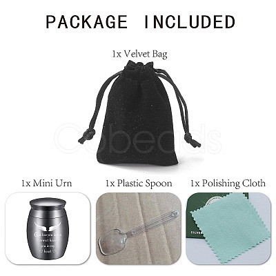 Alloy Cremation Urn Kit AJEW-CN0001-11L-1