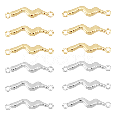 32Pcs 2 Colors Rack Plating Alloy Connector Charms FIND-UN0001-98-1