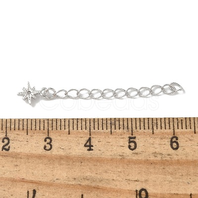 Rhodium Plated S925 Sterling Silver Chain Extender STER-R003-05P-1