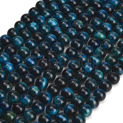 Grade AB Natural Tiger Eye Beads Strands G-F591-18-8mm-02-1