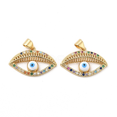 Brass Micro Pave Cubic Zirconia Pendants KK-H441-51G-1