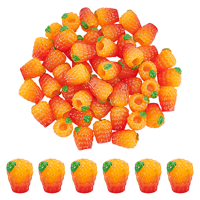 Resin Orange Display Decorations DJEW-ME0001-03B-1