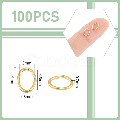 100Pcs 304 Stainless Steel Open Jump Rings STAS-UN0055-26-1