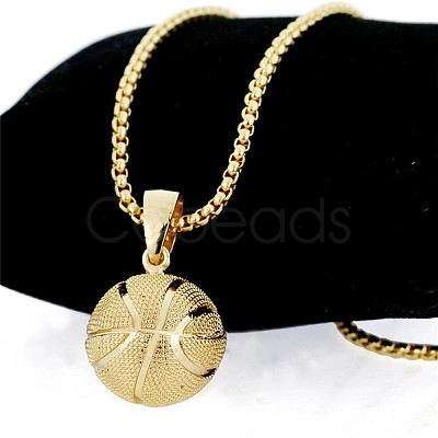 Basketball Alloy Pendant Necklaces FS-WG755B2-02-1