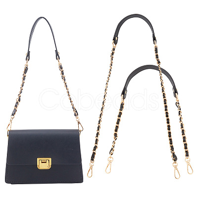 2Pcs 2 Style Imitation Leather Bag Handles DIY-DR0001-25C-1