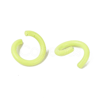 Spray Painted Iron Open Jump Rings IFIN-T017-04B-28-1