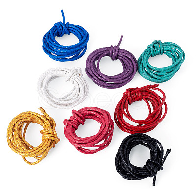 16m 8 Colors Braided Leather Cord WL-TA0001-10-1