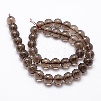 Natural Smoky Quartz Bead Strands G-G735-28-4mm-1