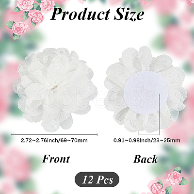 12Pcs 3D Chiffon Flower DIY-GF0012-47C-1