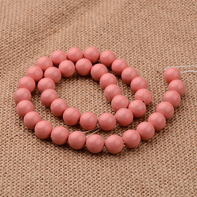 Polished Round Grade A Shell Pearl Bead Strands BSHE-M027-6mm-20-1