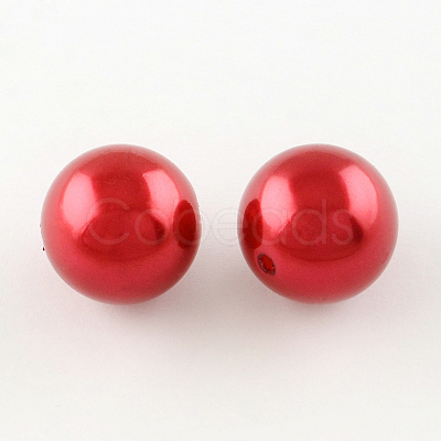 Round ABS Plastic Imitation Pearl Beads OACR-R053-11-1