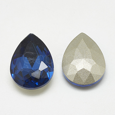 Pointed Back Glass Rhinestone Cabochons RGLA-T081-6x8mm-13-1