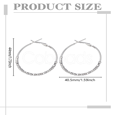 1Pair Alloy Hoop Earrings EJEW-LP0008-029P-1