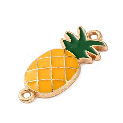 Fruit Theme Alloy Enamel Connector Charms AL-CBA95F4-01KCG-08-1