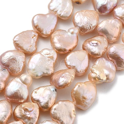 Natural Baroque Keshi Pearl Beads Strands PEAR-P064-07B-02C-1