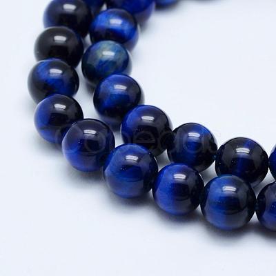 Natural Tiger Eye Beads Strands G-K203-86-8mm-1