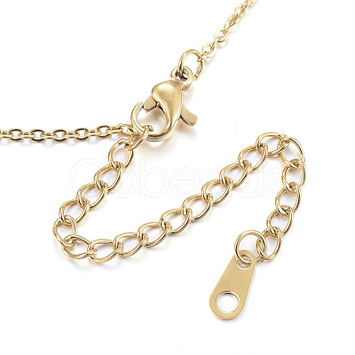 PVD Vacuum Plating 304 Stainless Steel Necklaces NJEW-E080-13G-1