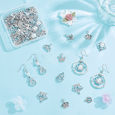 60Pcs 10 Style Alloy Pendants FIND-SC0005-21-1
