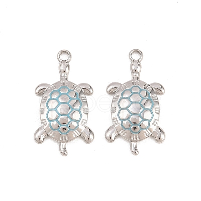 304 Stainless Steel Enamel Pendants STAS-K293-25P-1