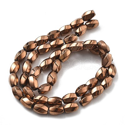 Electroplated Synthetic Non-magnetic Hematite Beads Strands G-P545-G02-02D-1