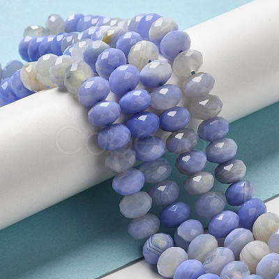 Natural Banded Agate/Striped Agate Beads Strands G-E605-A02-02G-1