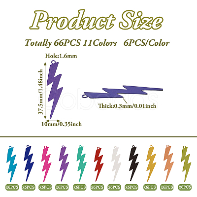 66Pcs 11 Colors Spray Painted 430 Stainless Steel Filigree Pendants STAS-TA0002-18-1