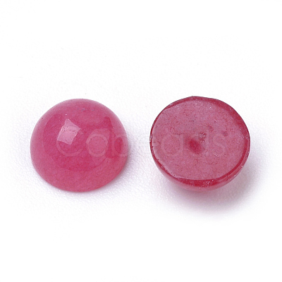 Natural White Jade Cabochons G-R416-6mm-52-1