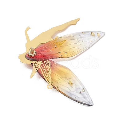 3Pcs 3 Colors Brass Angel Big Pendants PALLOY-TA00134-1