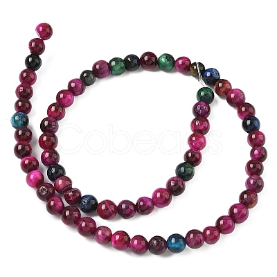 Grade AB Natural Tiger Eye Beads Strands G-F591-18-6mm-06-1