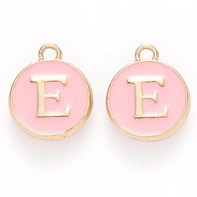 Golden Plated Alloy Enamel Charms X-ENAM-S118-07E-1