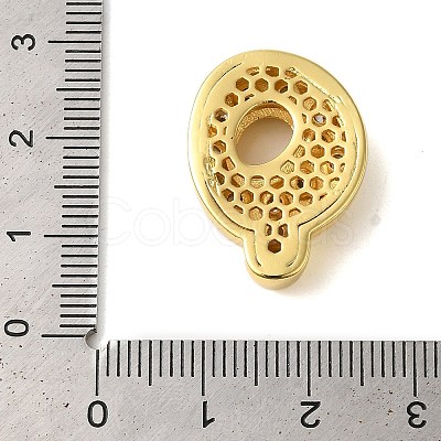 Rack Plating Brass Micro Pave Clear Cubic Zirconia Perdants KK-C067-11G-Q-1
