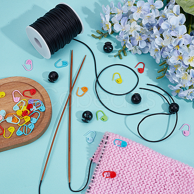 30Pcs Eco-Friendly ABS Plastic Knitting Crochet Locking Stitch Markers Holder IFIN-SC0001-96C-1