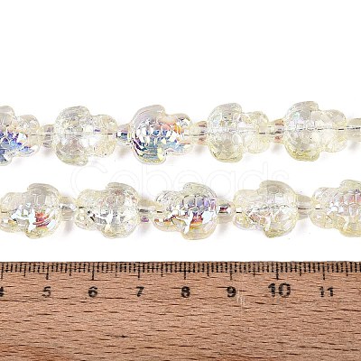 Electroplate Transparent Glass Beads Strands EGLA-N055-04A-10-1