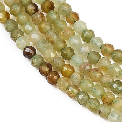 Natural Green Garnet Beads Strands G-B181-A01-2mm-1