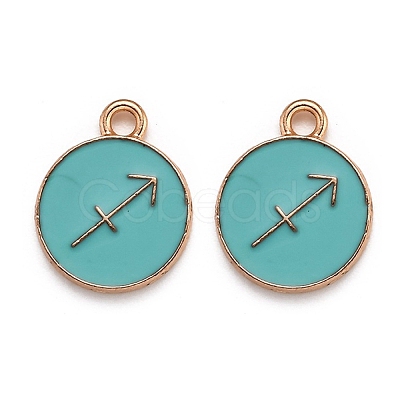 Alloy Enamel Pendants ENAM-S124-01B-13F-1