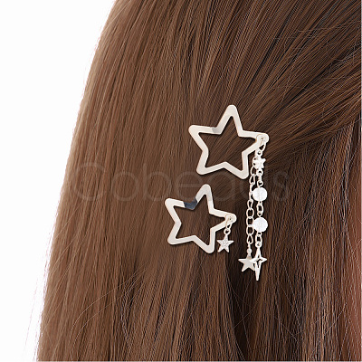 10pcs Iron Alloy Snap Hair Clips PHAR-CP0001-25-1