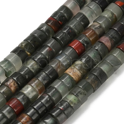 Natural African Bloodstone Beads Strands G-Z110-A31-2x4mm-1