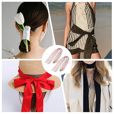 Long Polyester Silk Scarf for Women Girls AJEW-WH20042-77B-1