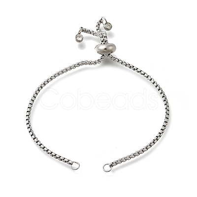 Adjustable 304 Stainless Steel Slider Bracelet/Bolo Bracelets Making STAS-I153-03P-01-1