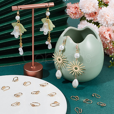 30Pcs Brass Earring Hooks KK-BBC0011-93-1