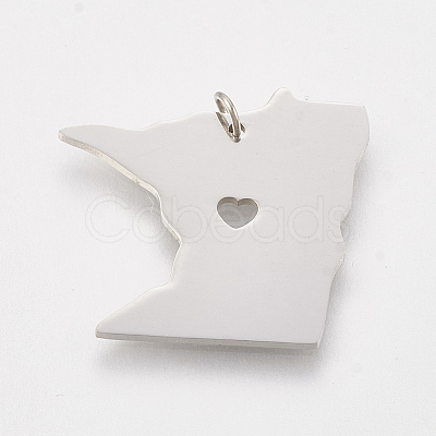 Tarnish Resistant 201 Stainless Steel Pendants X-STAS-T038-65-1
