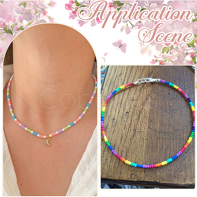 3Starnds Opaque Spray Painted Glass Beads GLAA-PA0001-35A-1