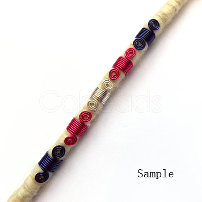 Aluminum Hair Braid Dreadlock Beads ALUM-S017-001A-1
