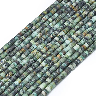 Natural African Turquoise(Jasper) Beads Strands G-P575-B20-4x2mm-1