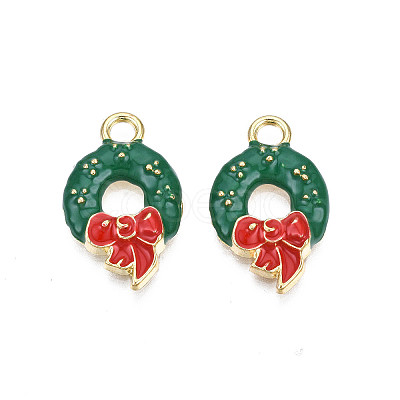 Rack Plating Alloy Enamel Charms X-ENAM-N055-167-1