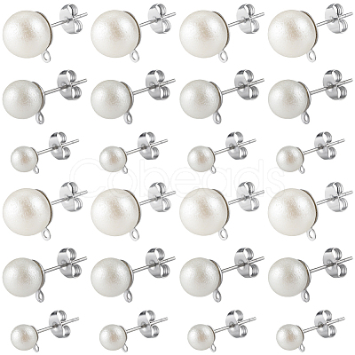 304 Stainless Steel Stud Earring Findings EJEW-SP0001-17C-1