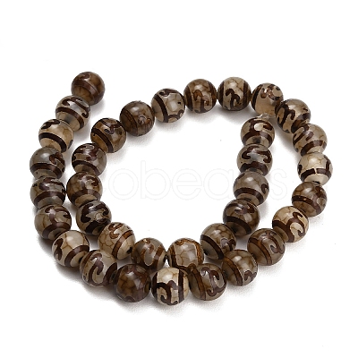 Tibetan Style dZi Beads Strands GG-CBA4812-B08-10MM-1