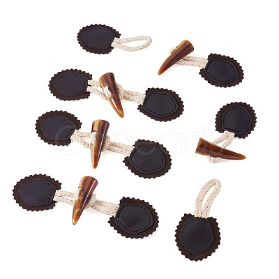 5 Pairs Resin Buttons BUTT-TA0001-48B-1